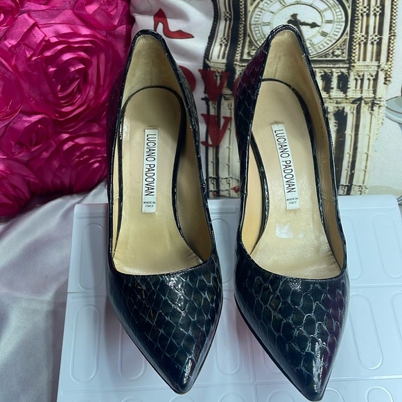 Luciano‎ Padovan High heel shoes with black and red crocodile skin sole, 35 - Picture 2 of 13